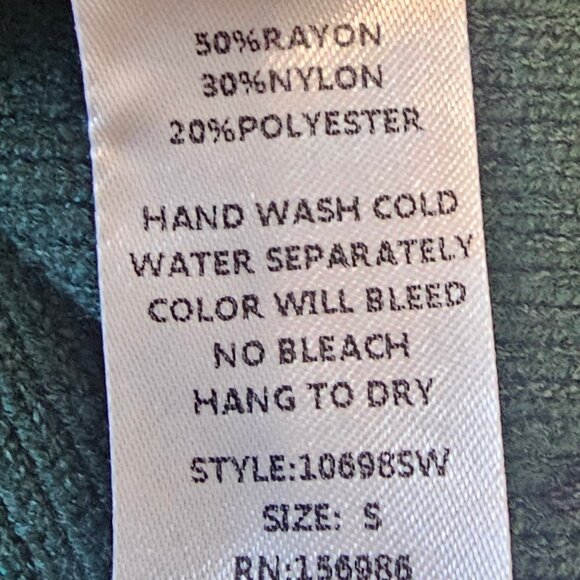 IDEM DITTO OVERSIZED 3/4 DOLMAN SLEEVE FOREST GREEN SWEATER DRESS SZ SM 1CALLOUT - Picture 8 of 10